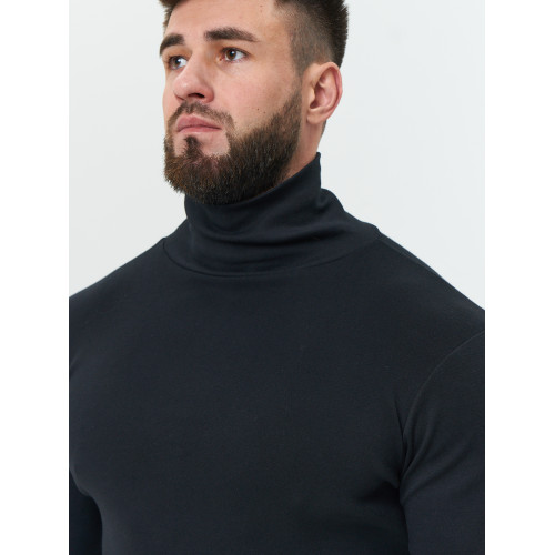 Лонгслив водолазка с горлом хлопковый